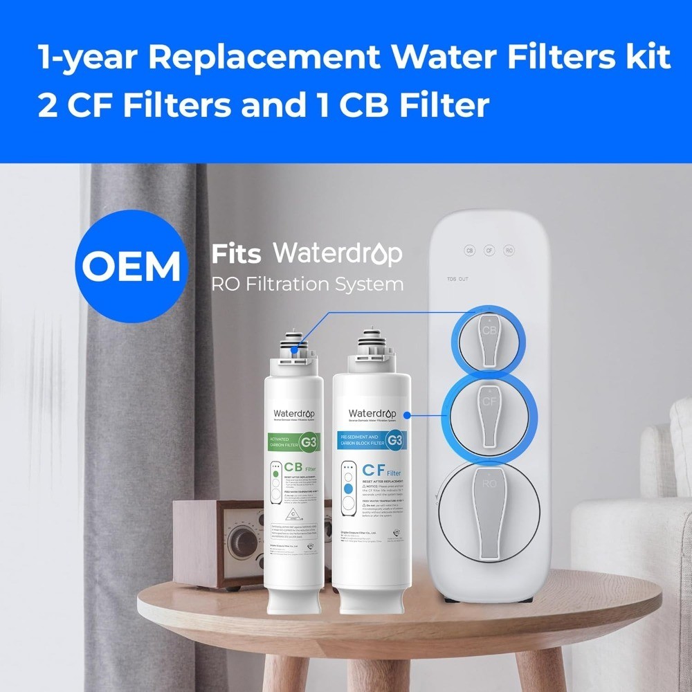 G3 Replacement 1-Year Combo Pack of 2 Carbon s and 1 Sediment
