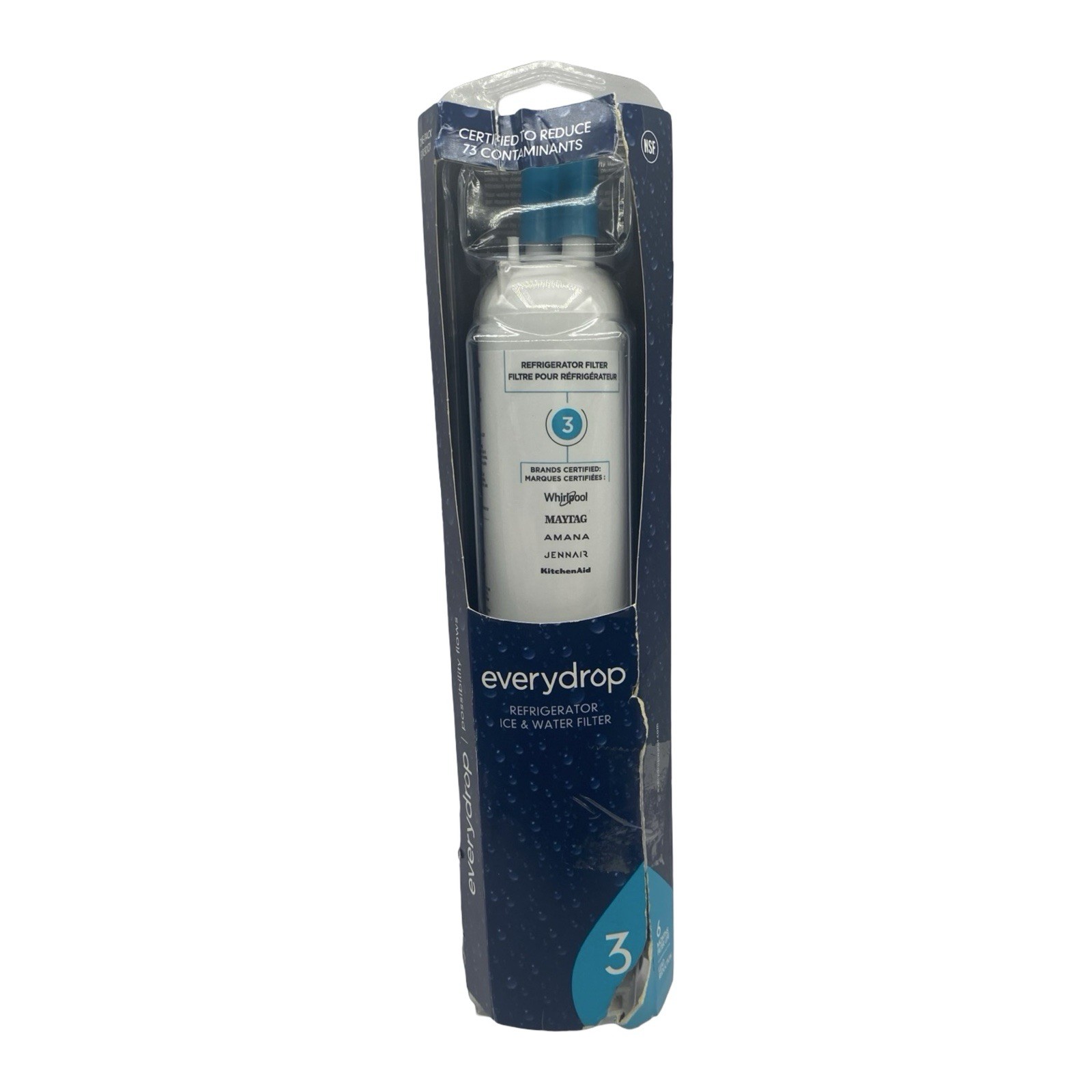 Everydrop by Whirlpool Ice and Water Refrigerator Filter 3 – Single Filter