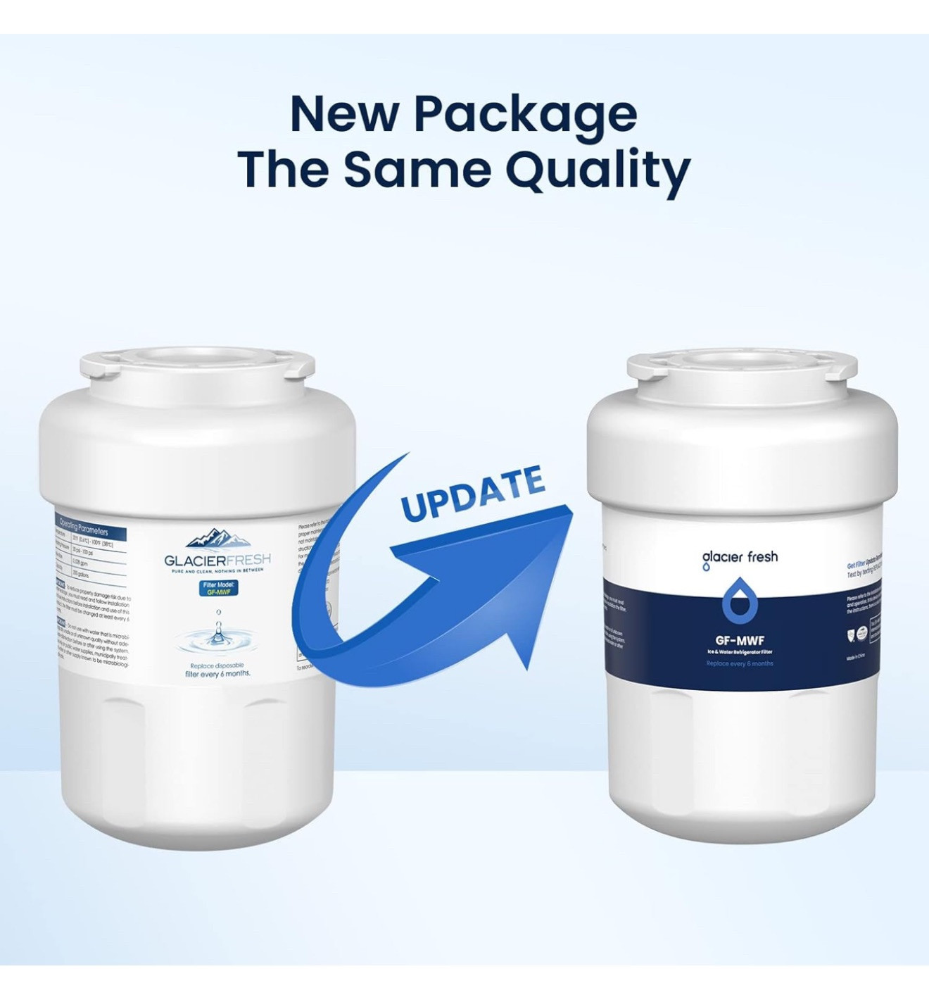 2PK GLACIER FRESH Replacement for MWF Refrigerator Water Filters, SmartWater…