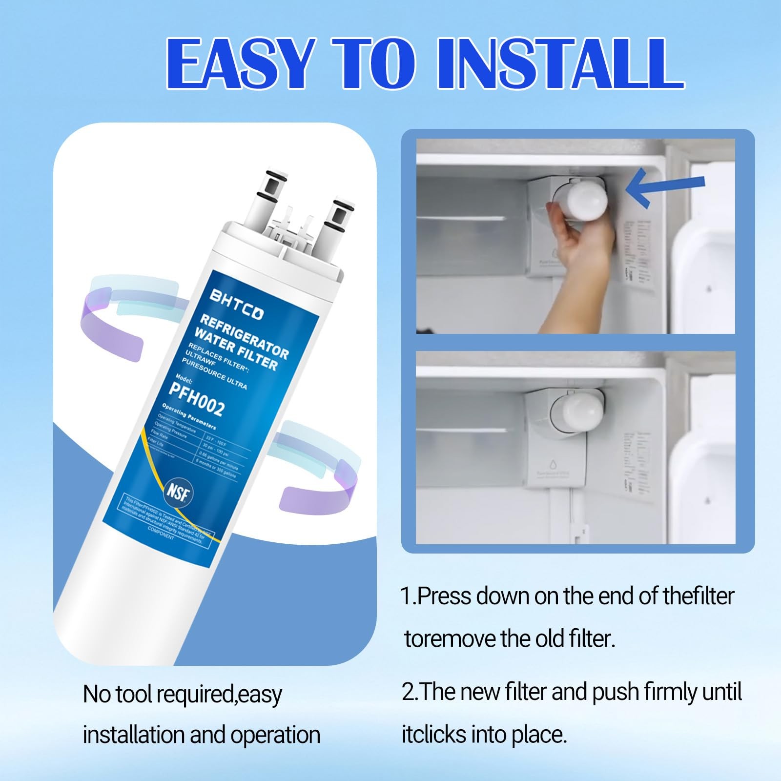 Water Filter Replacement for Frigidaire FGHS2631PF4A, FGHC2331PFAA, FGHC2331P…