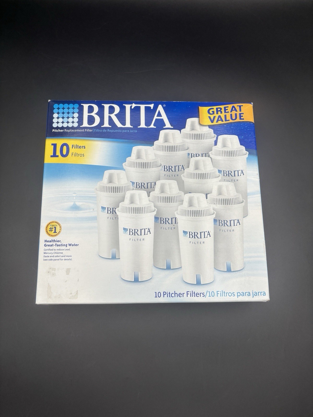 Pack of 10 New Brita Standard Replacement Pitcher Filters sealed