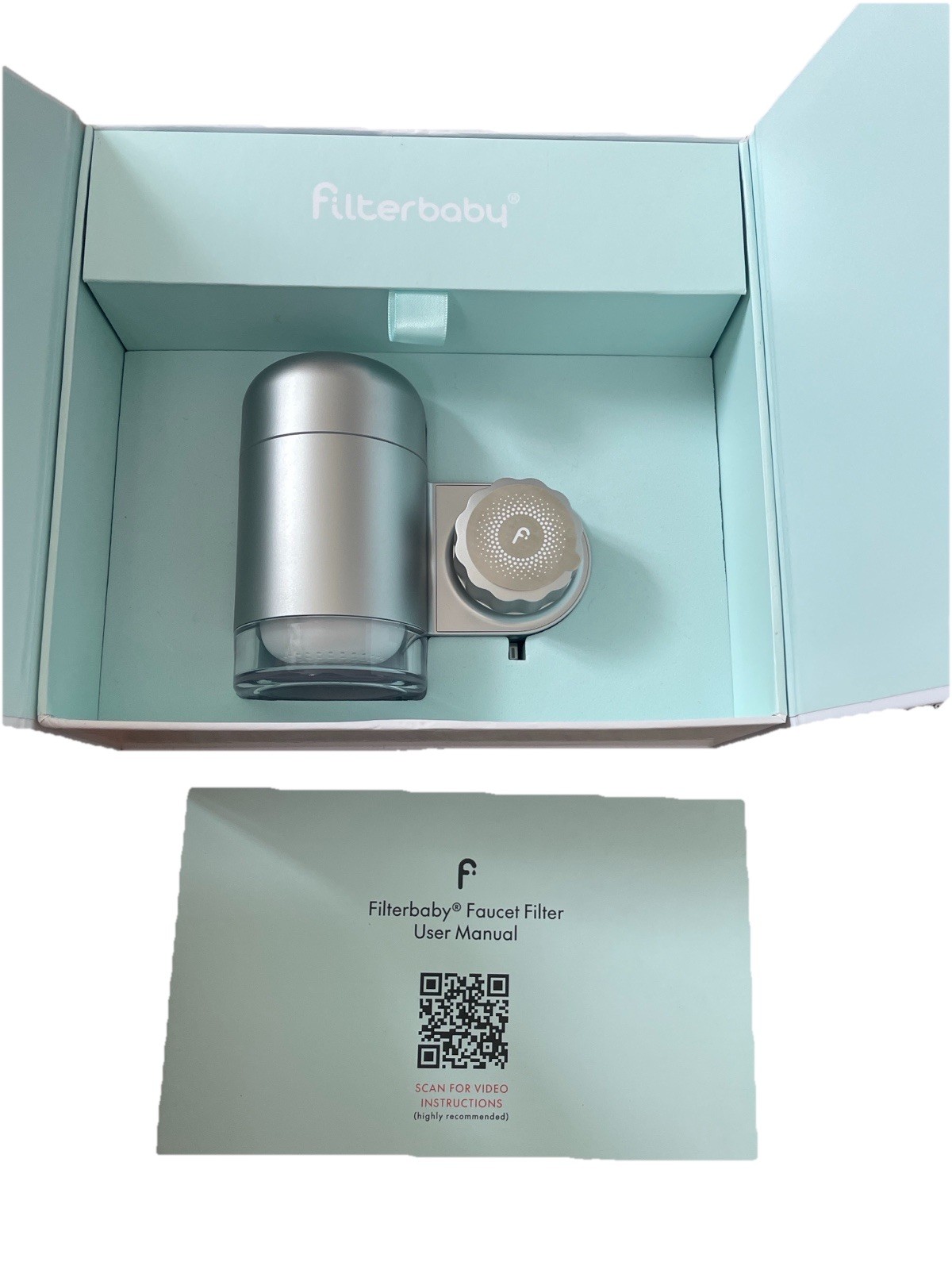 Filterbaby 2.0 Silver Skincare Faucet Water Filter System Open Box Complete Set