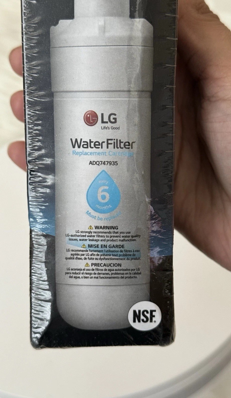 Genuine LG Water Filter Replacement Cartridge LT1000P/PC/PCS New and Sealed