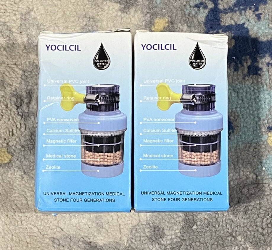 Yocilcil Faucet Mount Water Filters Purifier Kitchen/Bathroom – 2 Pack