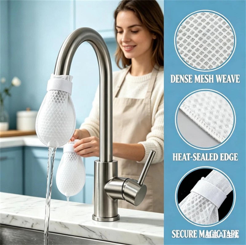 50~250Pcs Faucet Filter Cotton Bags,Anti-Splash Water,Remove Limescale Sand Rust