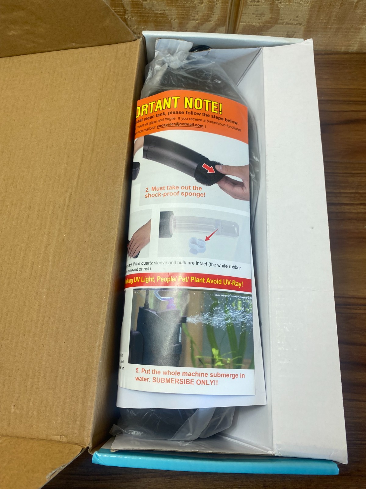 Aquarium UV Filter Remove Green Algae Keeps Water Clean UVC Sterilizer Air Pump