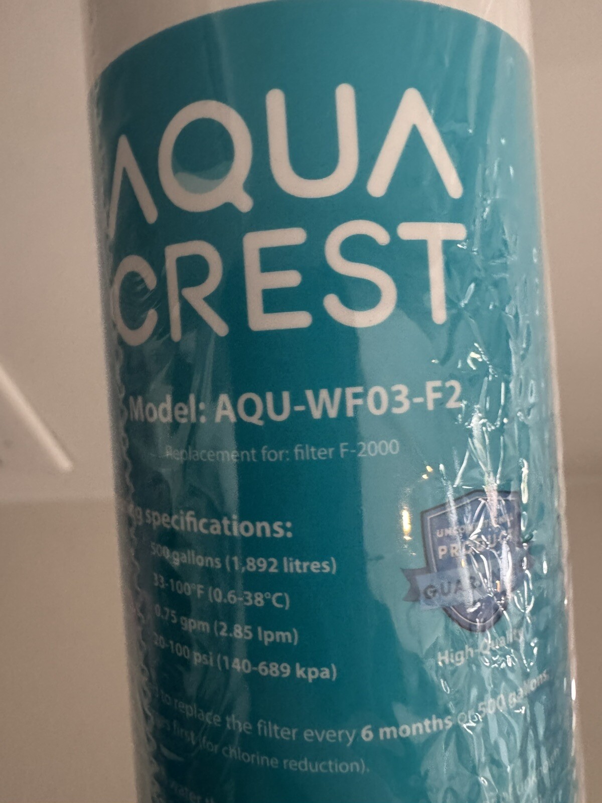 AQUA CREST F-2000, F-1000 Water Filter, Replacement for Sub-Zero 4204490, 429051