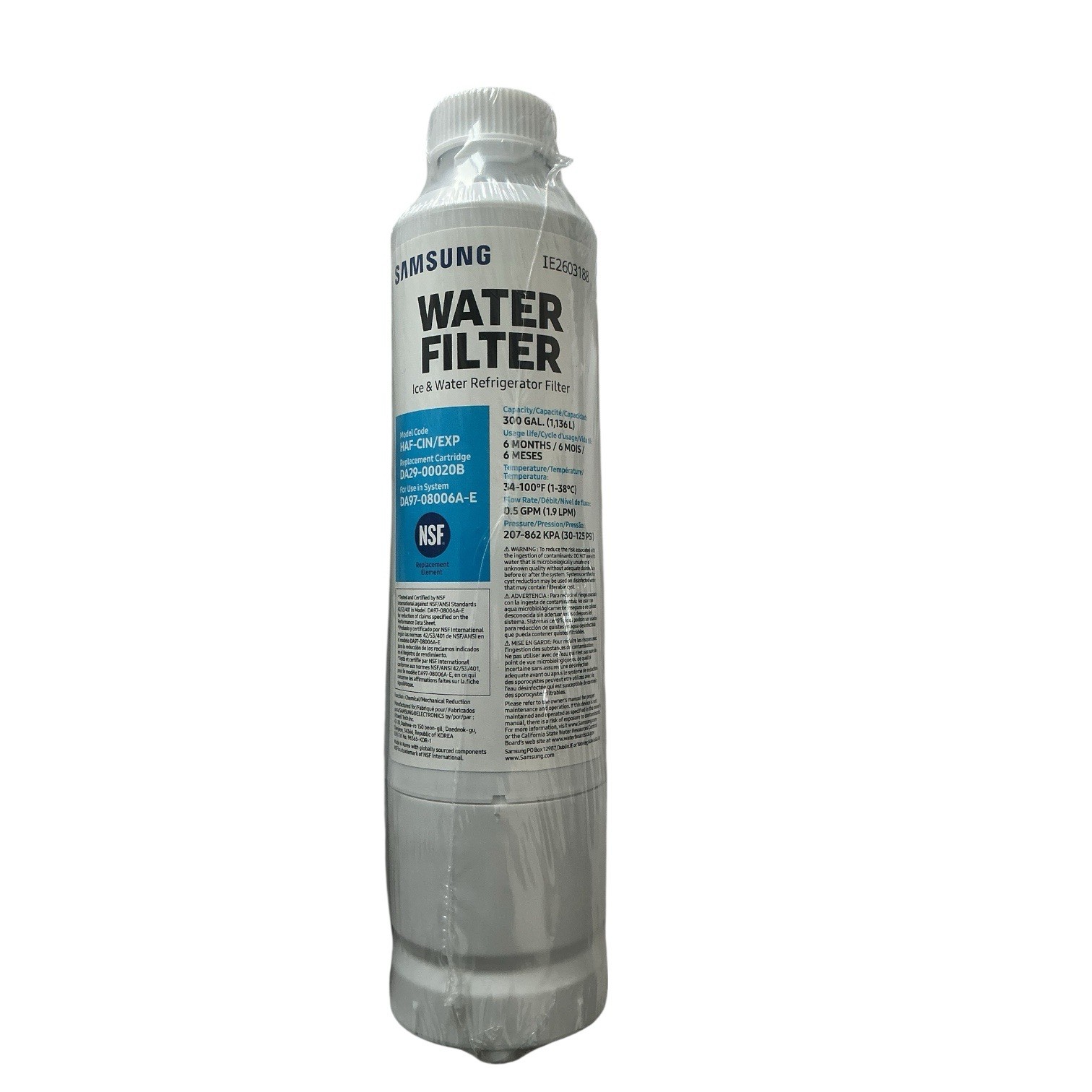 Samsung – Refrigerator Water Filter HAF-CIN/EXP – Ice Water NSF