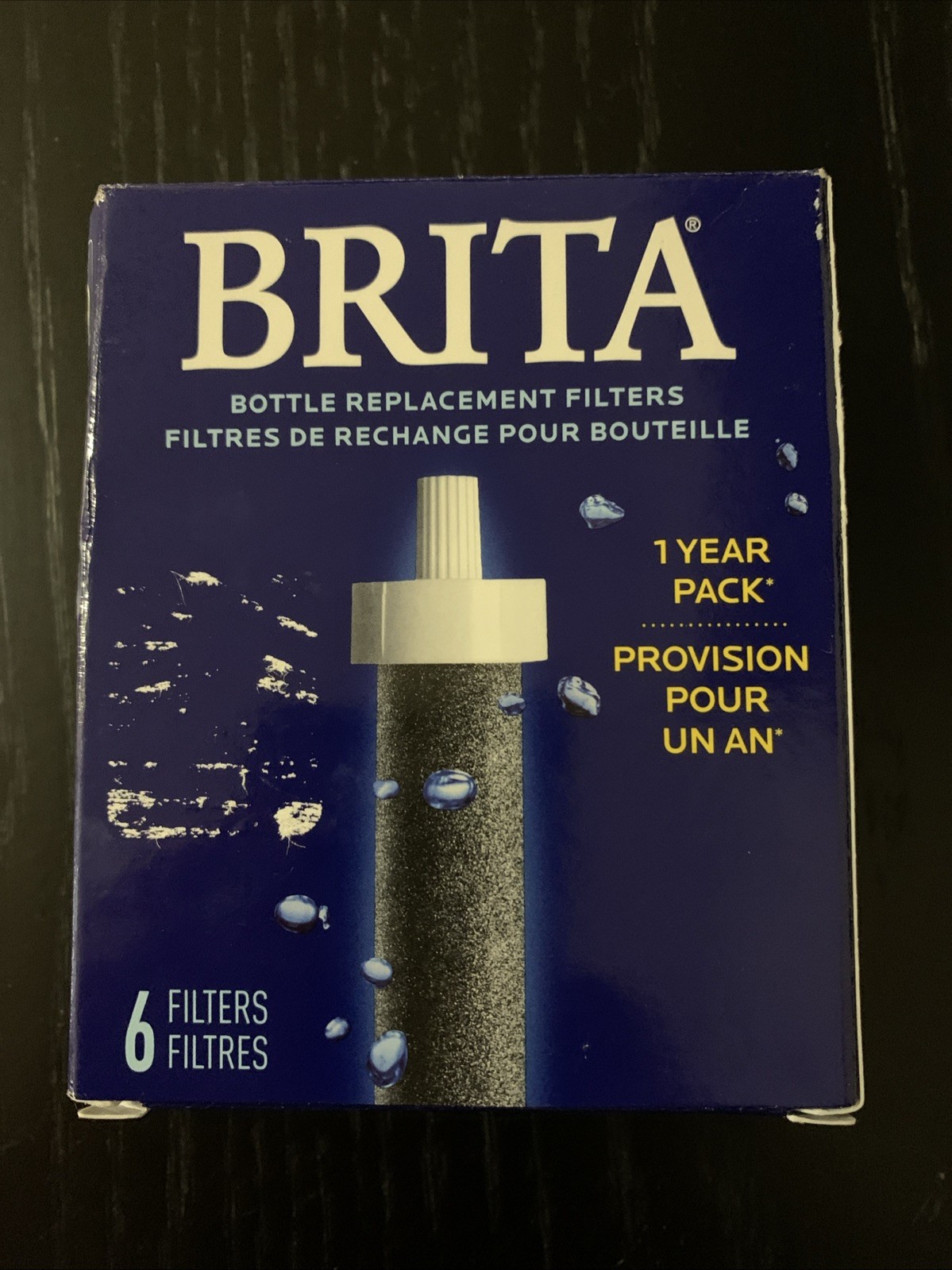 6 pack BRITA Replacement Filters Compatible with All Brita Bottle 1 Year Pk New