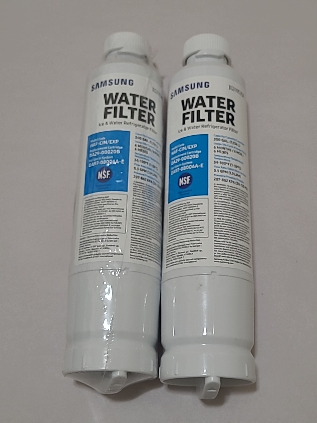 2x Samsung DA29-00020B HAF-CIN/EXP Refrigerator Ice & Water Filter Open Seal .