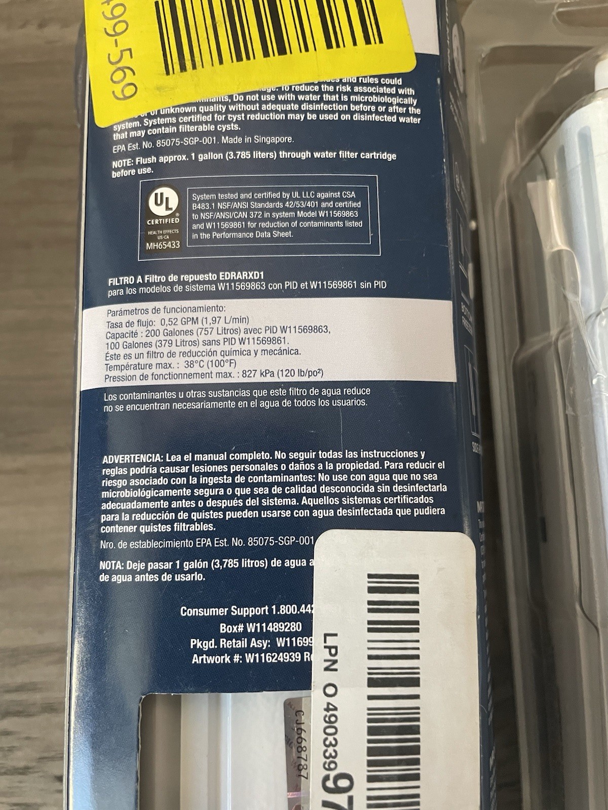 EveryDrop Refrigerator Ice And Water Filter A, EDRARXD1, 2 Pack