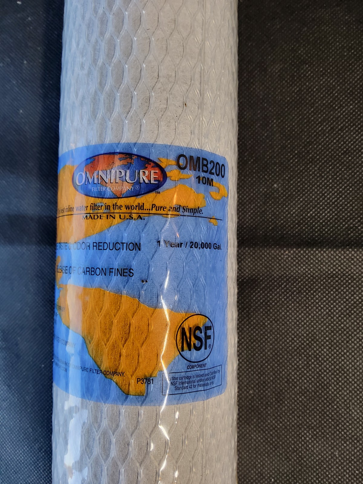 Omnipure OMB200 Water Filter 10M Inline Made In USA Chlorine Reduction Water