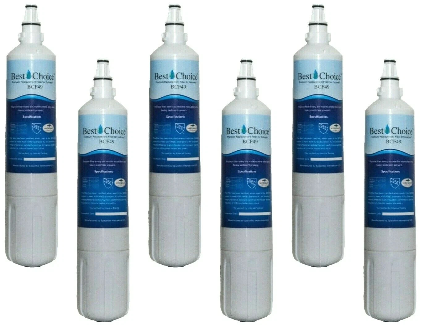 Best Choice BCF49 Refrigerator Water Filter For Sub-Zero 4204490 NEW! 6 PK