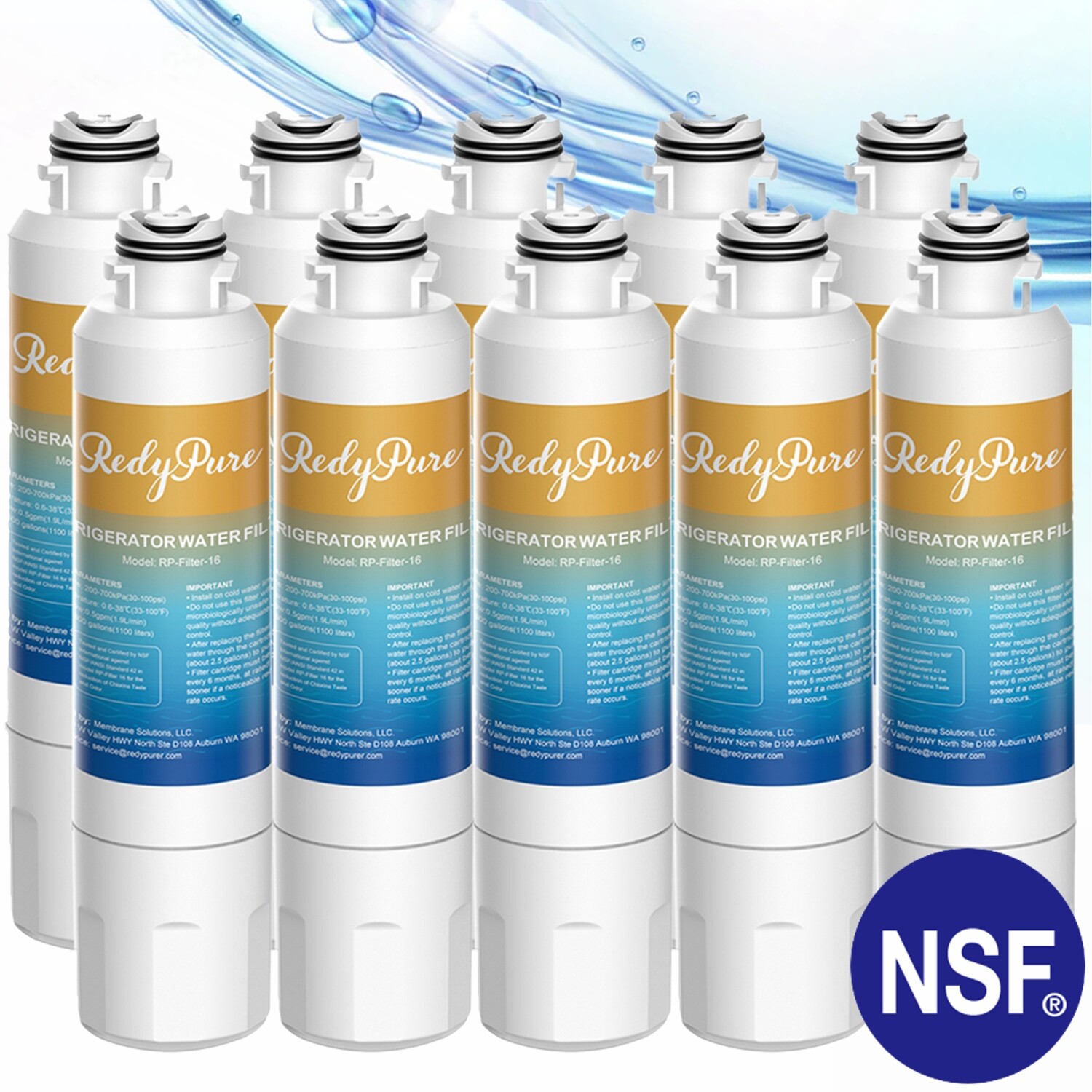 1-10 Pack Fit for Samsung DA29-00020B HAF-CIN/EXP DA29-00019A WF294 Water Filter