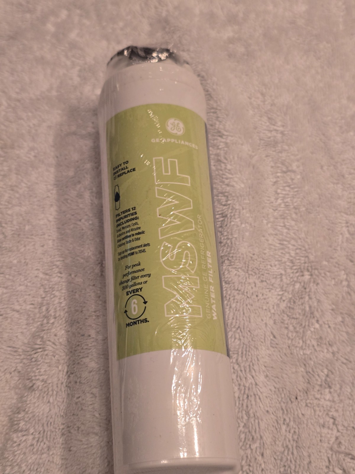 GE MSWF Refrigerator Water Filter Genuine OEM SmartWater Filter Cartridge 1 Pack