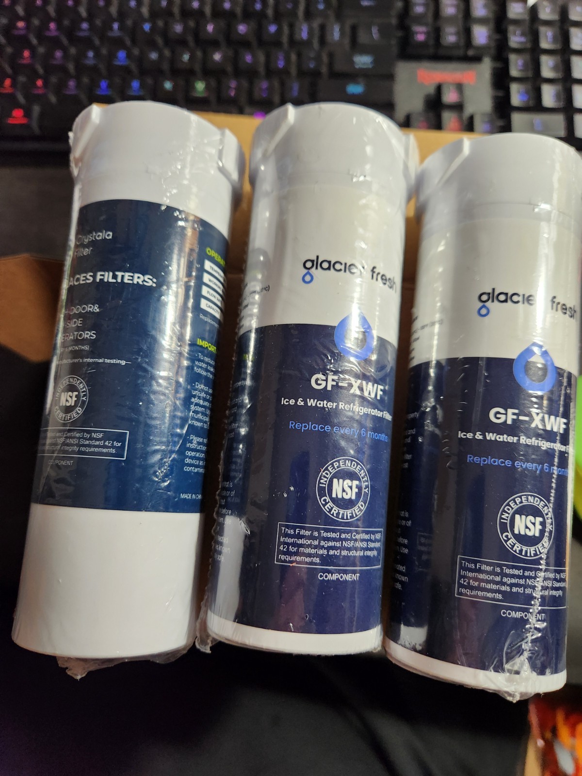 XWF Replacement Filters for GE GF- XWF New Refrigerator Water Filter 3 Pack