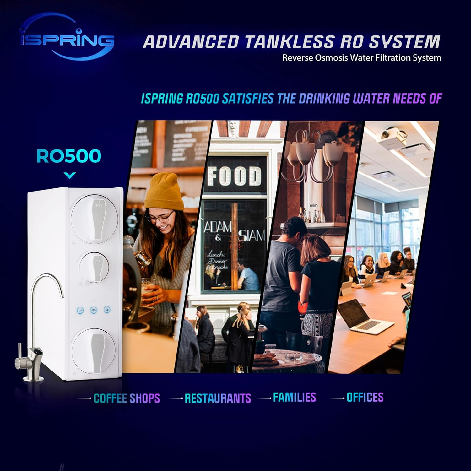 Ispring MRO500 High Flow RO Membrane Replacement Filter for Tankless Reverse Osm