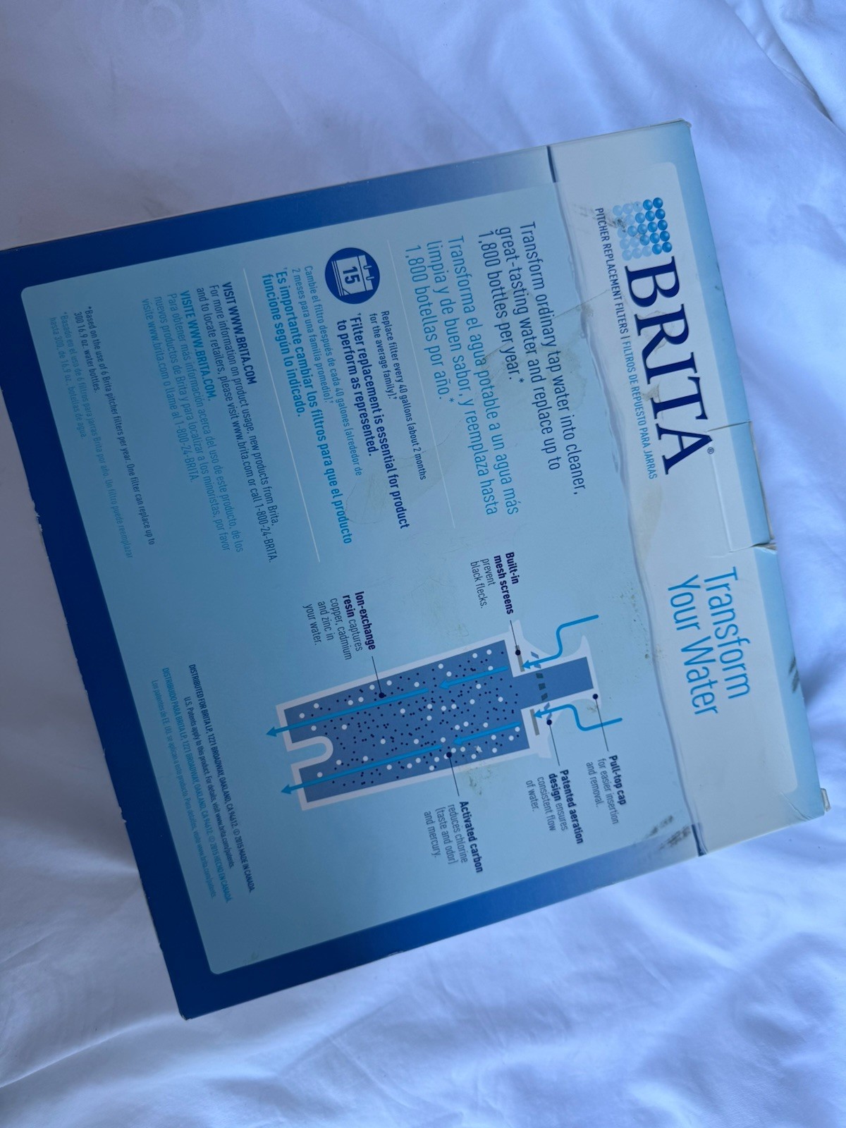 Brita 987554 Water Pitcher & Dispenser Replacement Filters 10-Pack