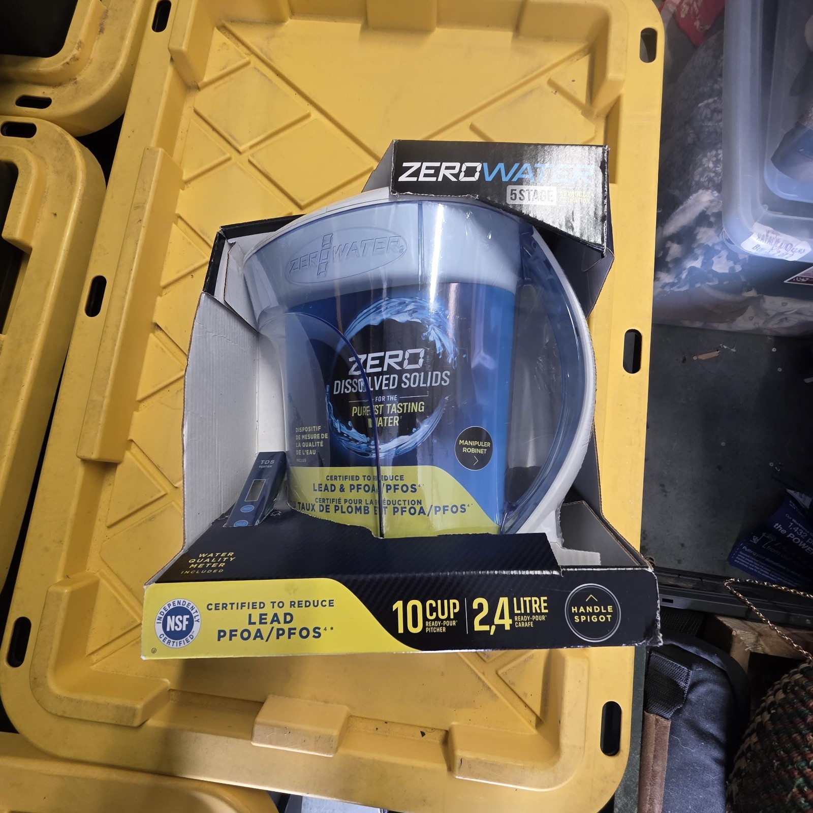 Zero Water ~ ready pour 10 Cup w/ handle spigot New In Package