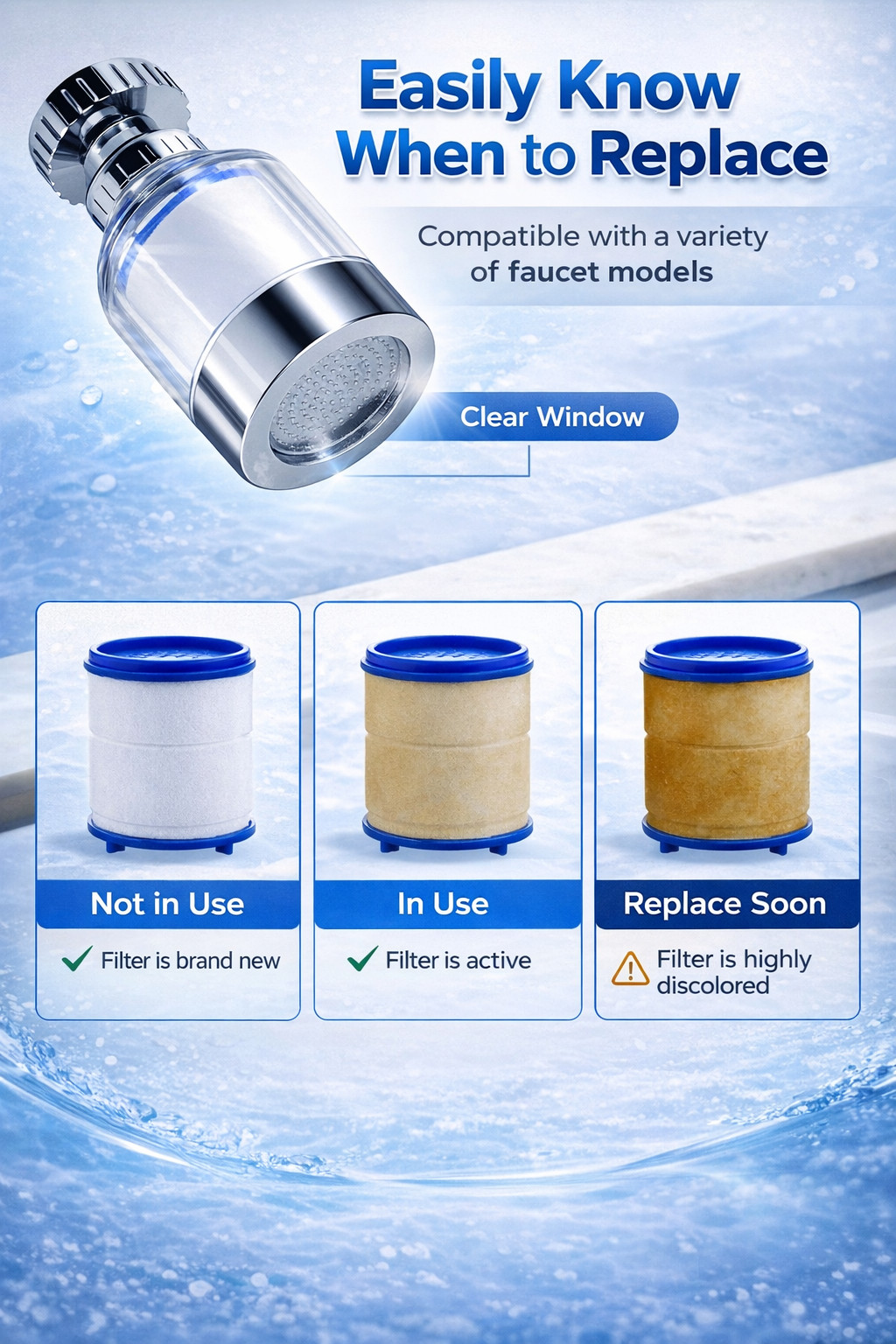 Faucet Water Filter Tap Filtration Kitchen Bathroom Sink Mounted Purifier System