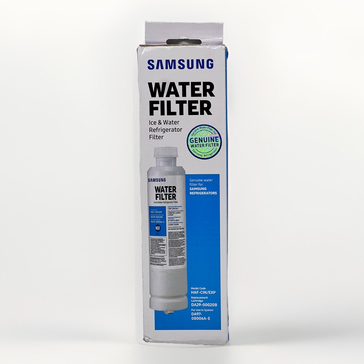 Samsung Refrigerator Ice, Water Filter (Rep Cart: DA29-00020B)