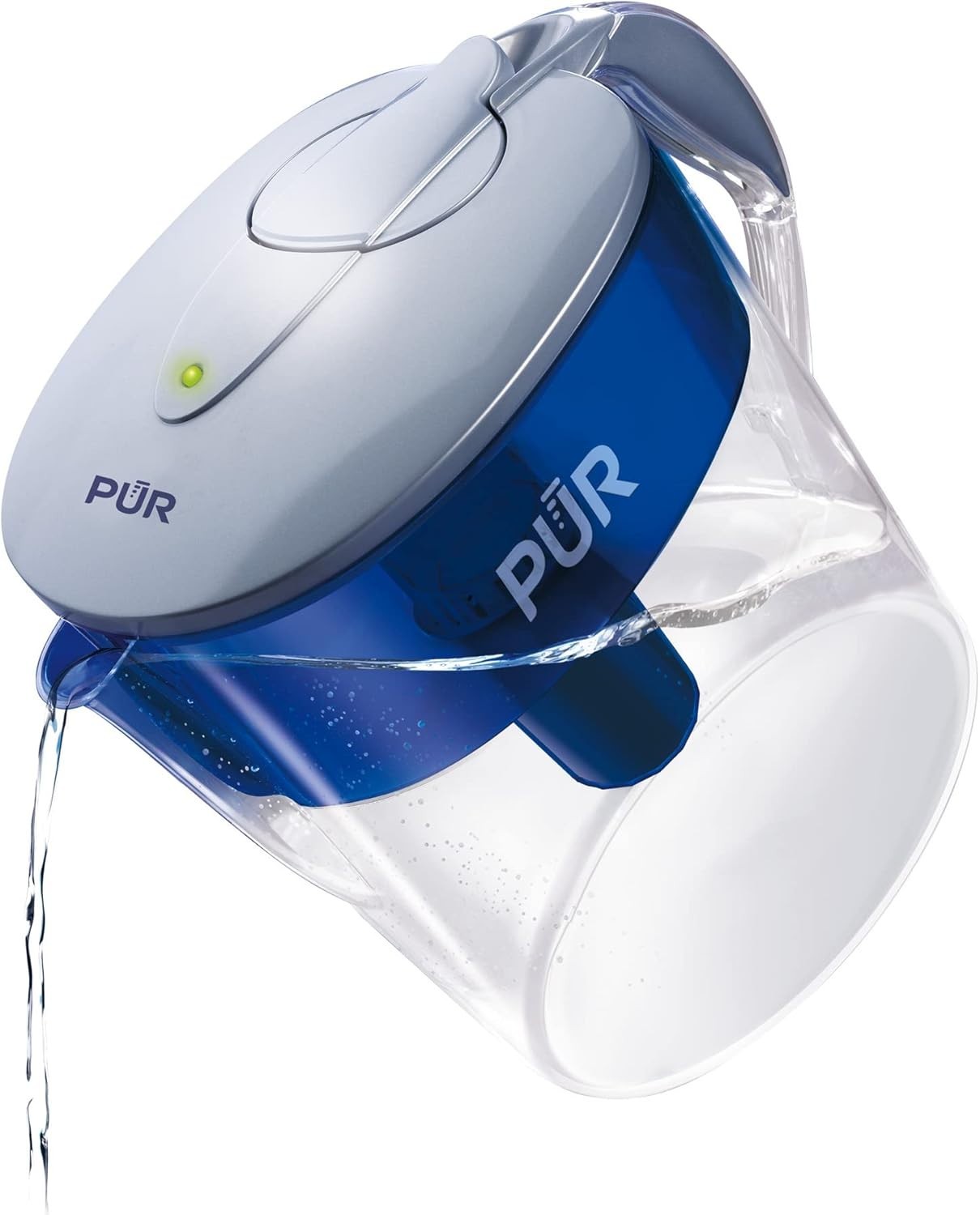 PUR 11 Cup Water Filter Pitcher Blue White NSF Certified 2 in 1 Filtration New