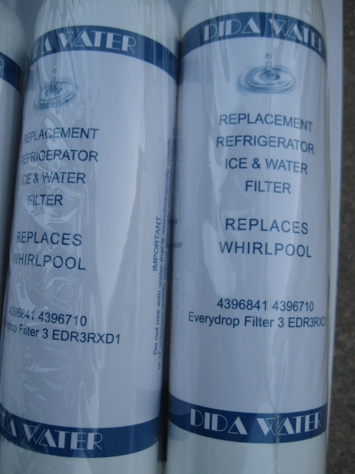 5-pack Dida Ice and Water, Refrigerator Filters #3, 4396841 4396710 EDR3RXD1 New