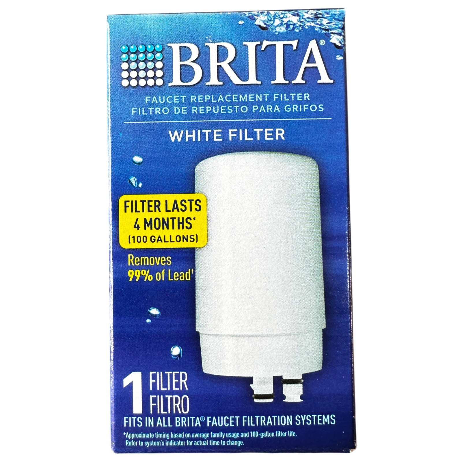 Brita Filtration Systems Water Filter Fits All Faucet Replacement 1 Pack