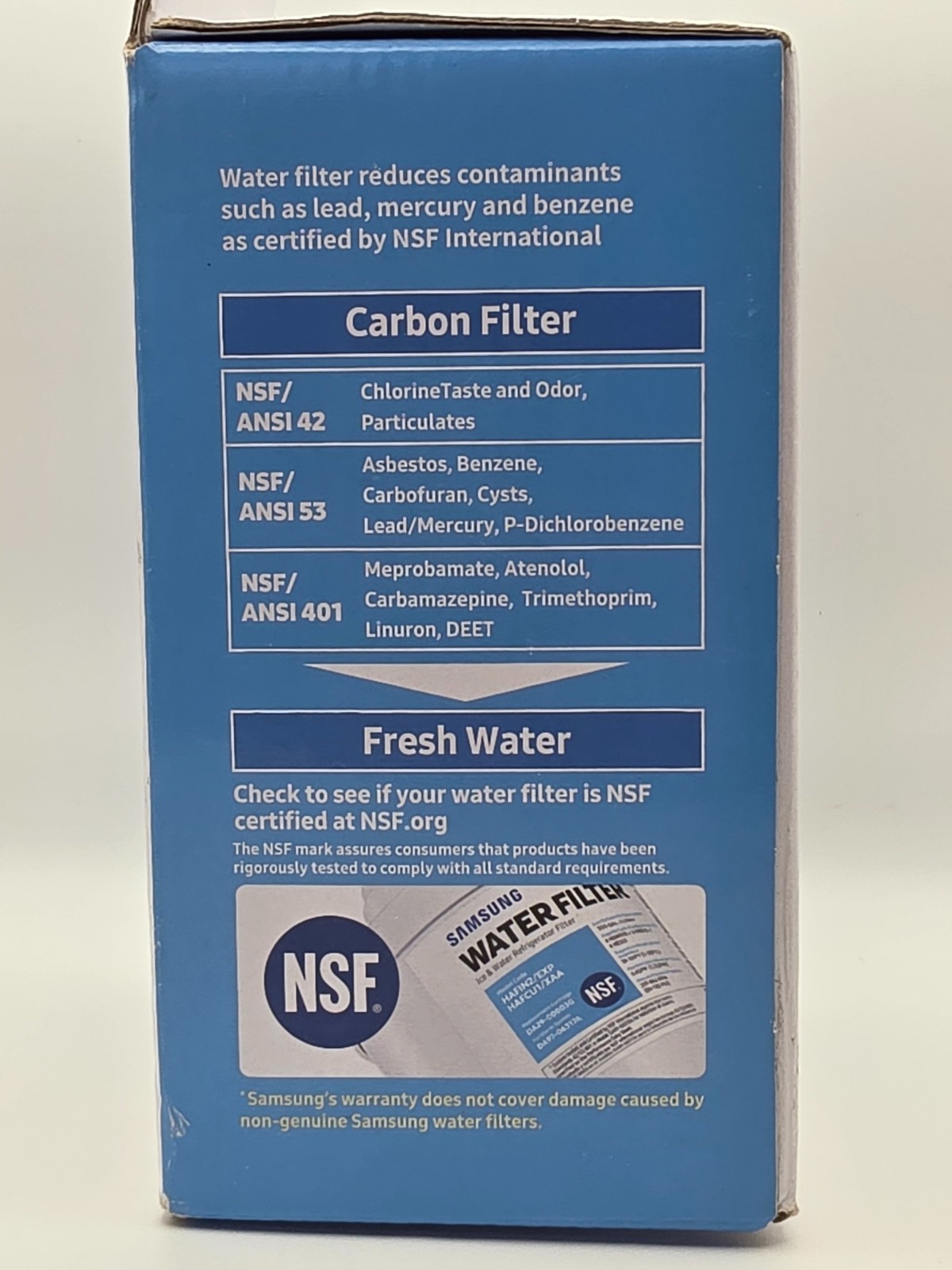 Original Samsung HAFIN2/EXP DA29-00003G Water Filter for Samsung Refrigerator