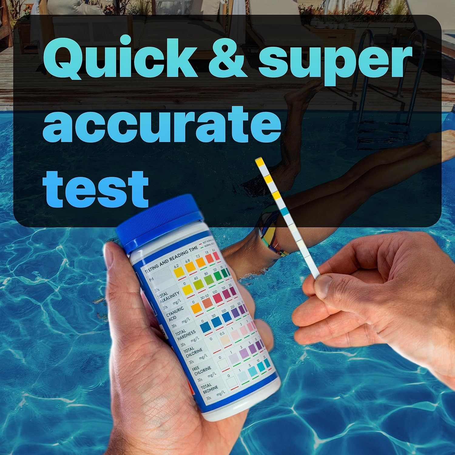 All-New 2024 Pool and Spa Test Strips 7 in 1 Quick SuperAccurate Swimming…