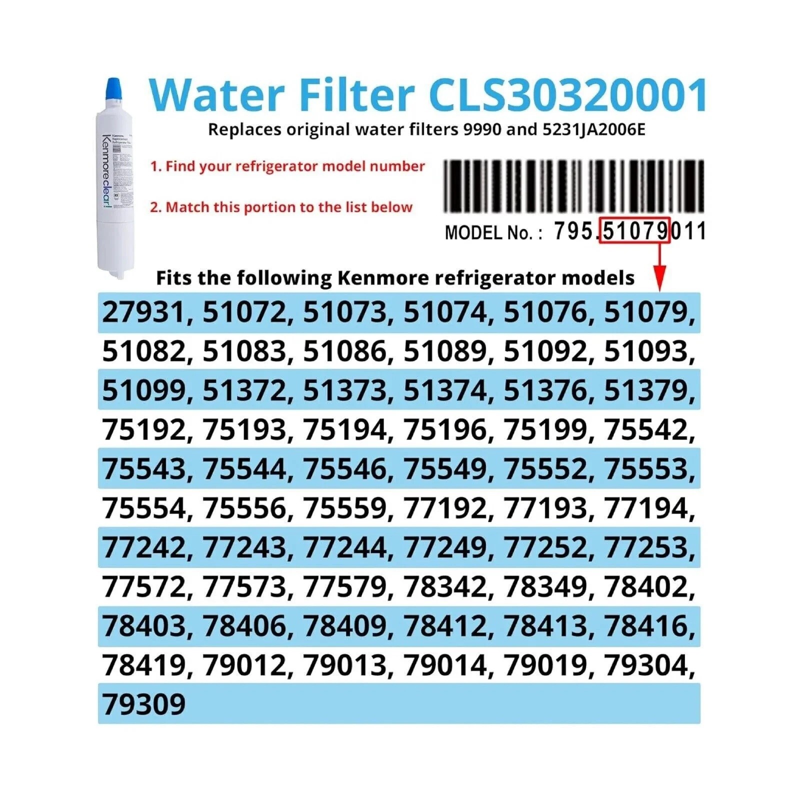Lot NSF 42 Certified Replacement for 46-9990 LT600P 5231JA2006B ENMORECLEAR 9990