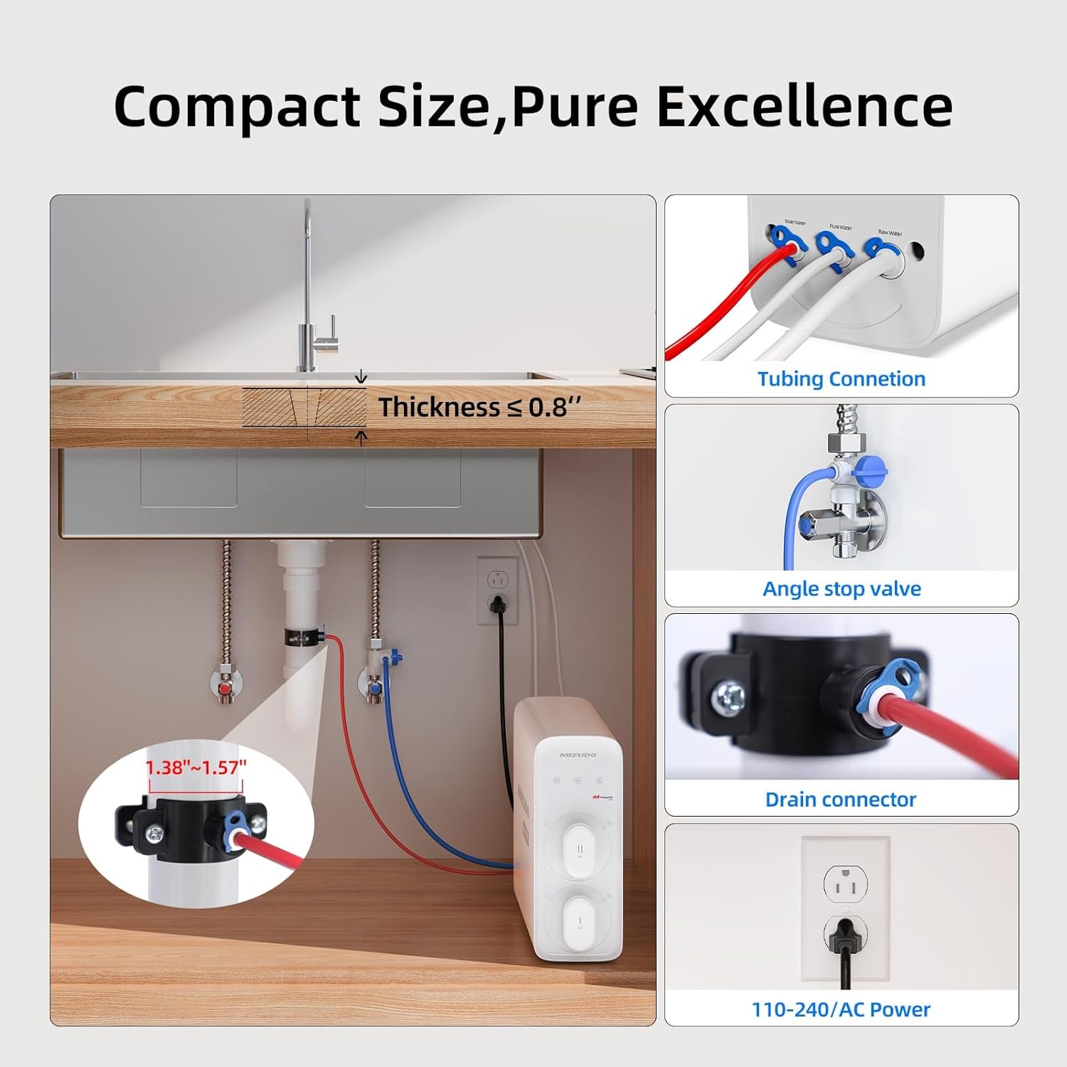 600GPD Tankless Reverse Osmosis System 9-Stage Filtration -Certified Refurbished