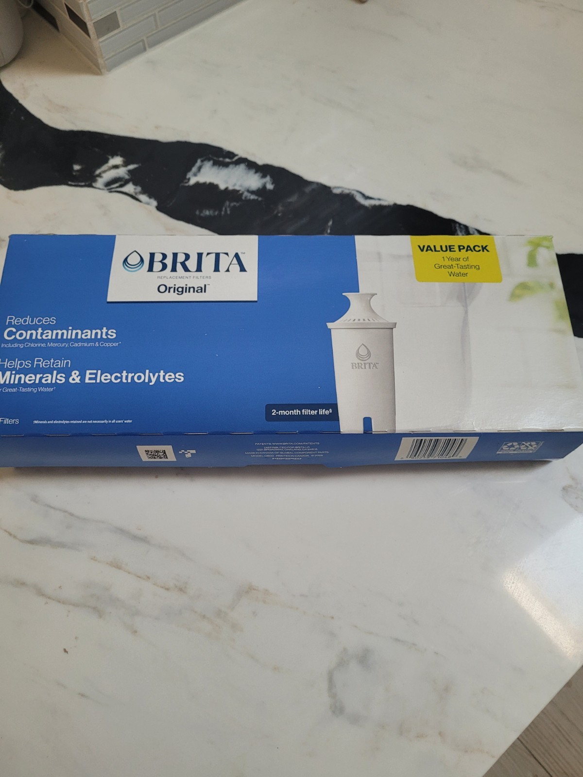 Brita Standard Water Filter for Pitchers and Dispensers, Reduces Copper 6 PACK