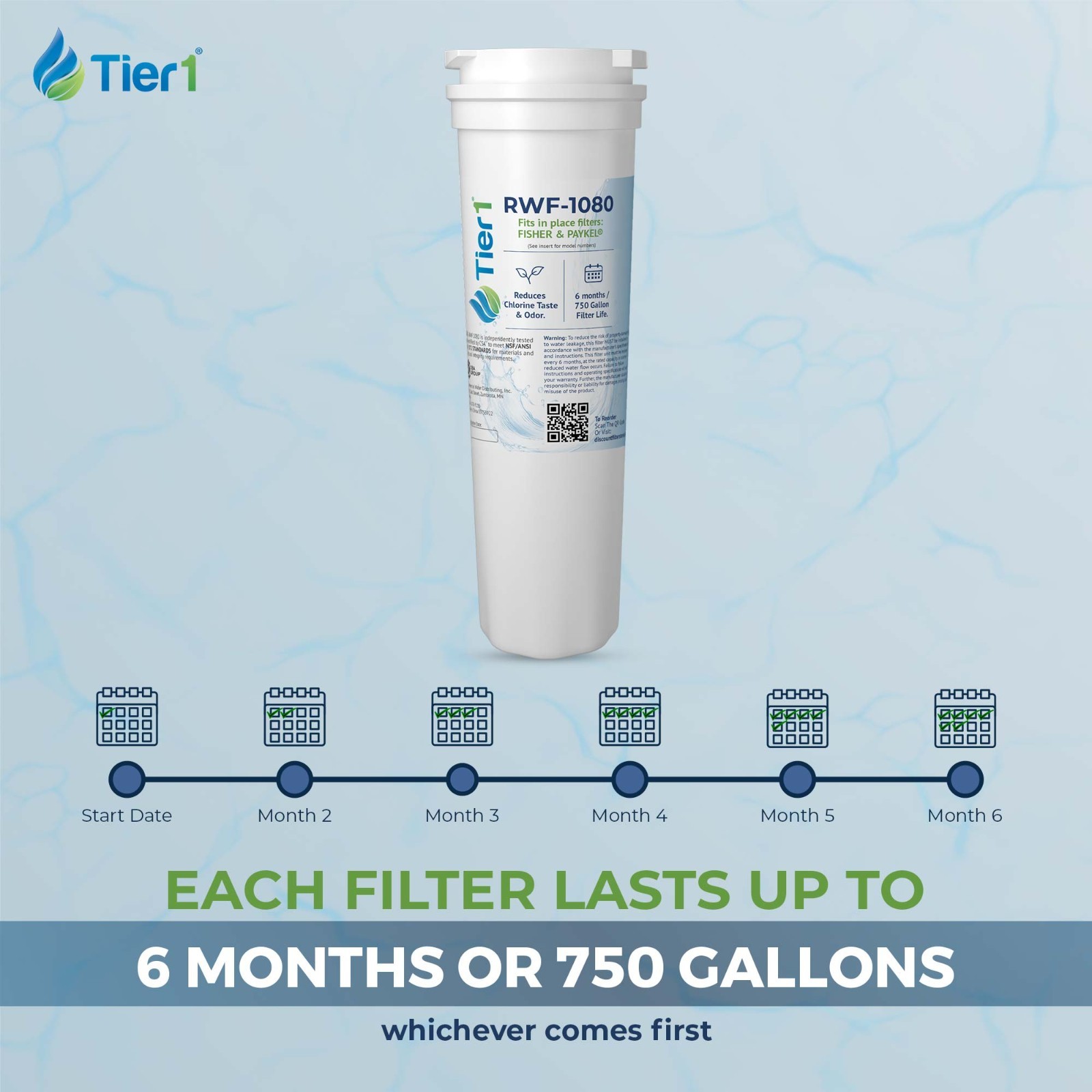 Fits Fisher & Paykel 836848 Comparable Refrigerator Water Filter by Tier1 2