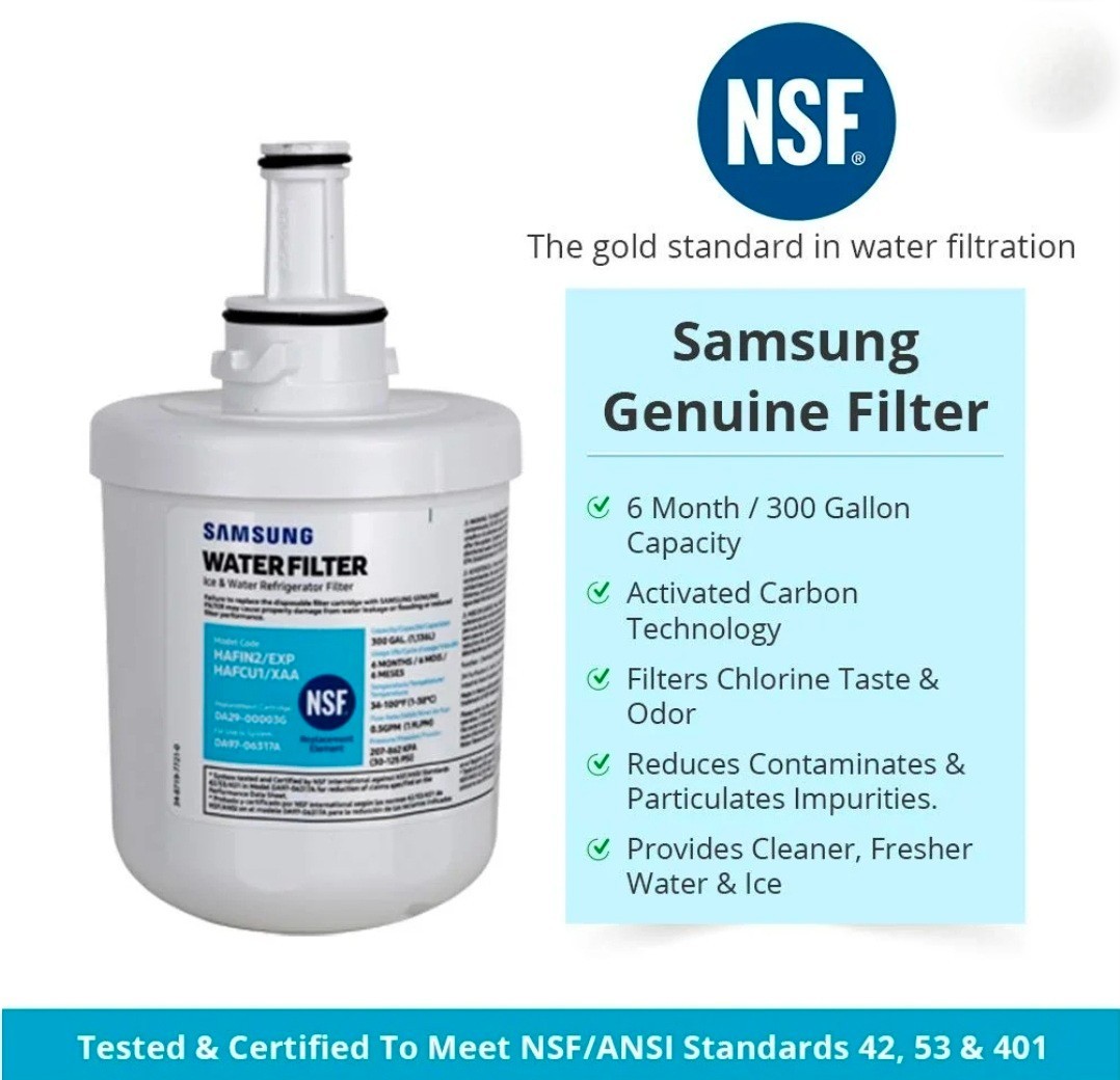 Original Samsung HAFIN2/EXP DA29-00003G Water Filter for Samsung Refrigerator