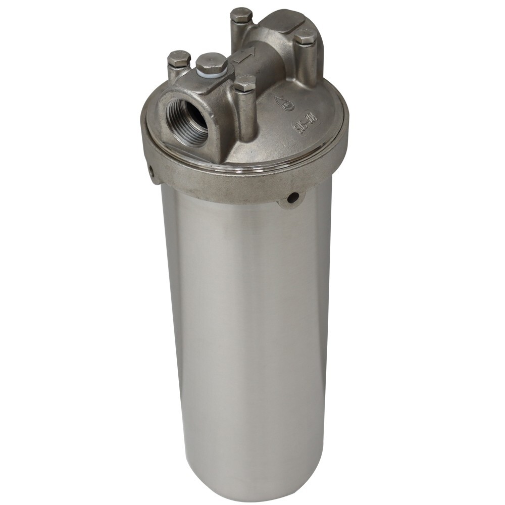 Stainless Water Filter Housing 10″ L cartridges 3/4in NPT Kit Shell for Rust