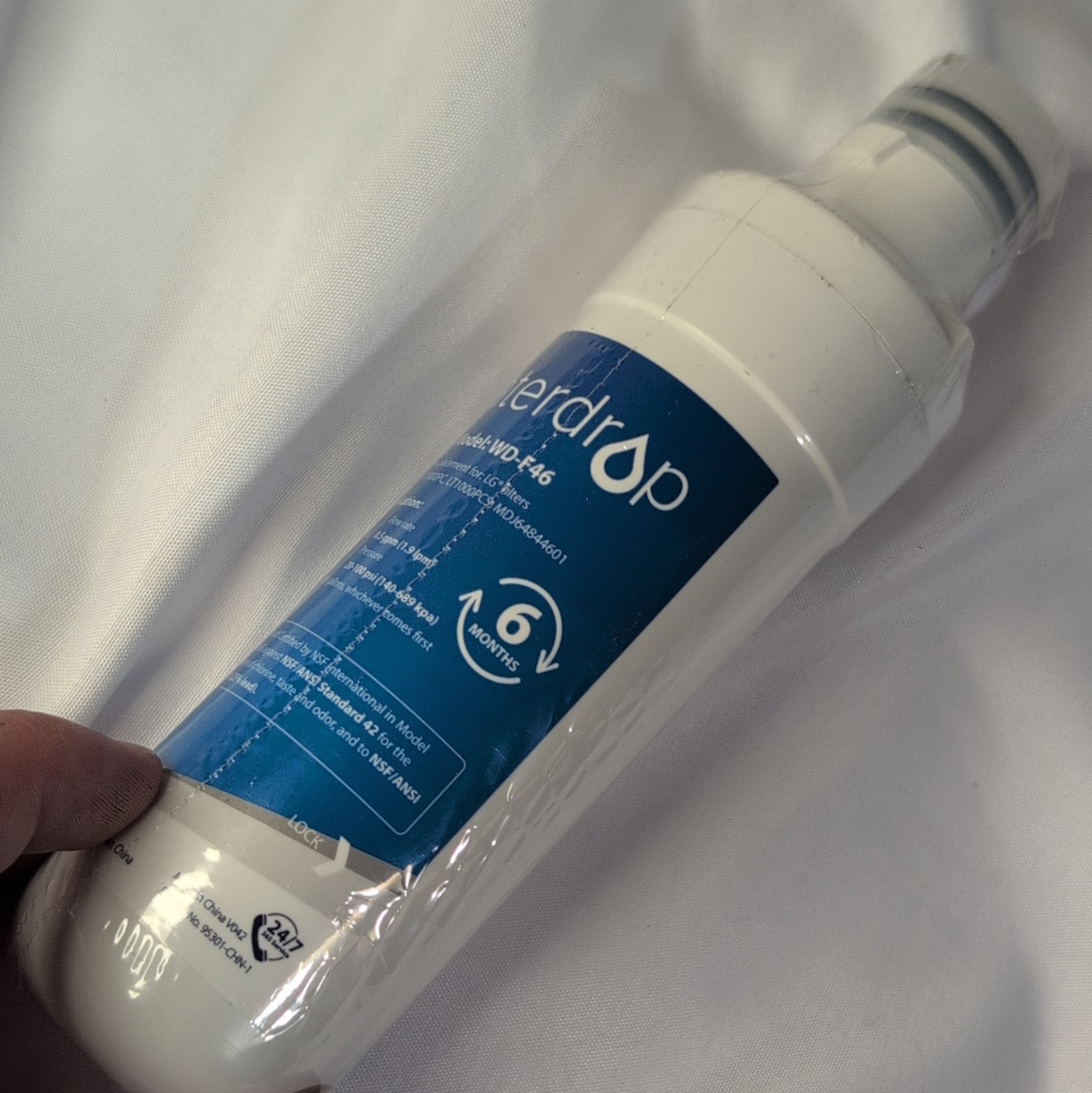 Waterdrop WD-F46 Water Filter for LG LT1000P LT1000PC LT1000PCS 200 gal