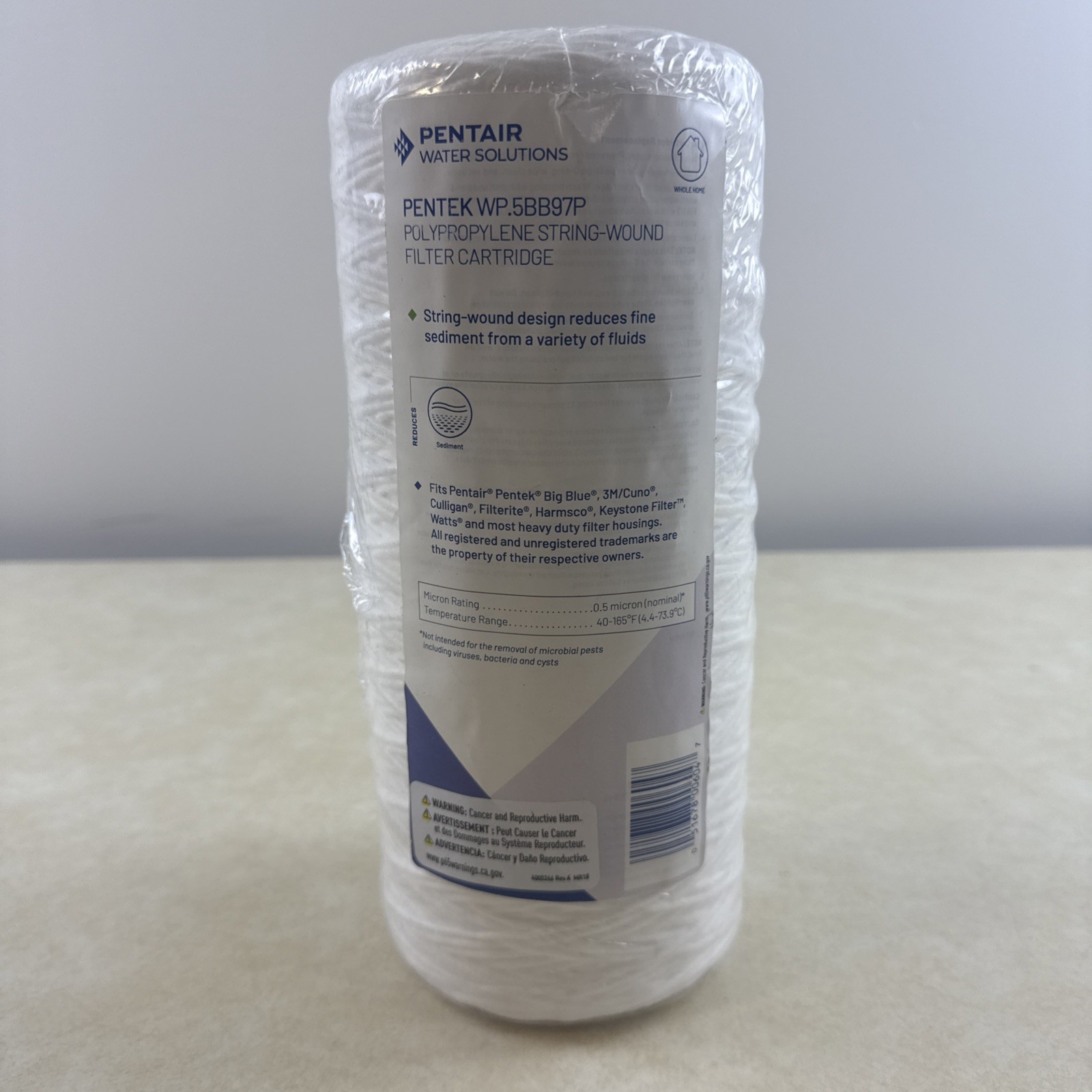 Big Blue Sediment Water Filter, 10-Inch Whole House System for Clean Water