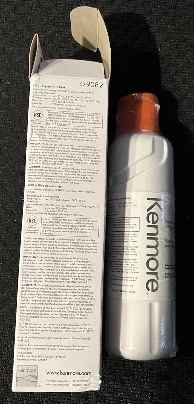1 PACK Kenmore 9082 46-9082 Replacement Refrigerator Water Filter New, USA