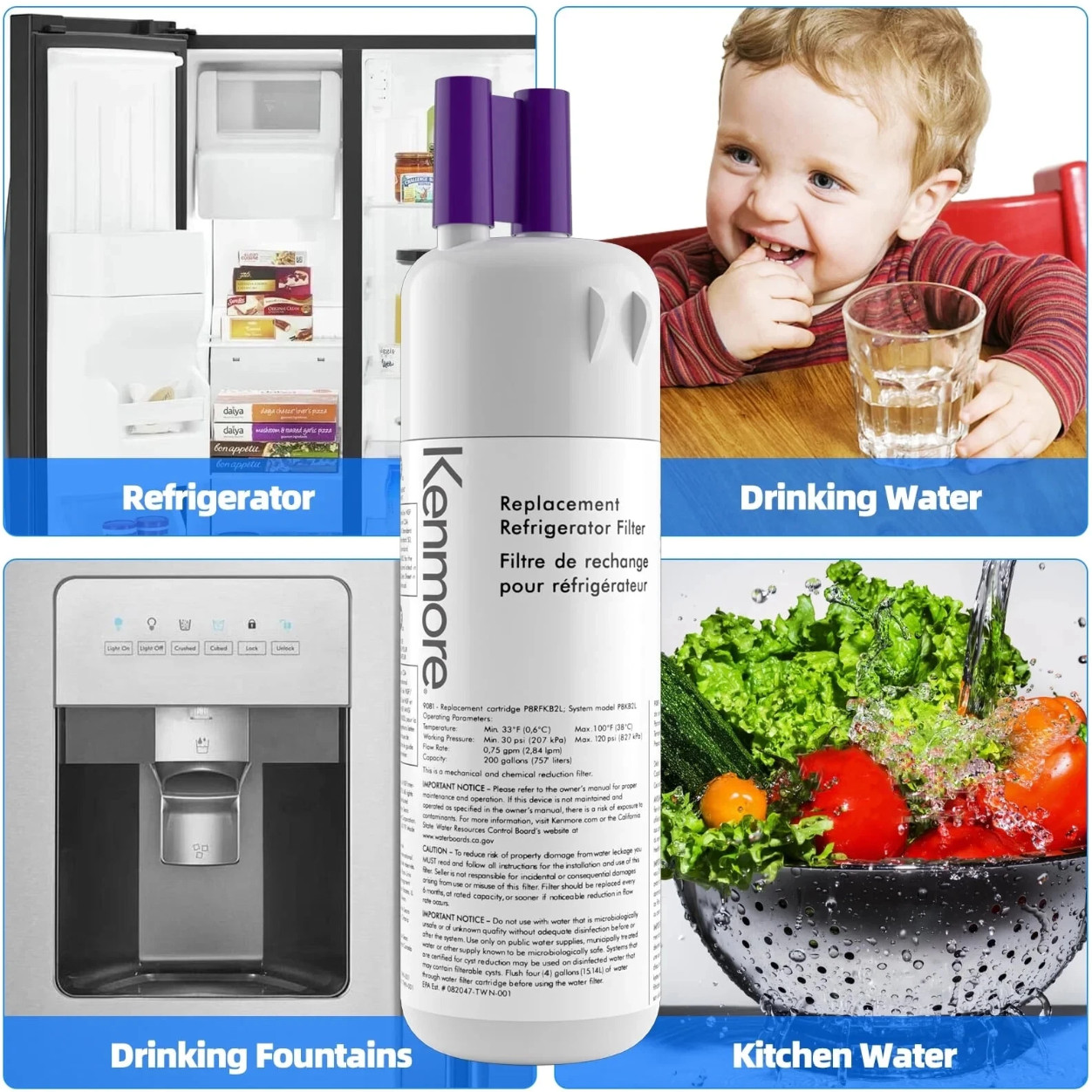 Kenmore 9081 Refrigerator Water Filter Twin Pack Genuine OEM Sealed 2-Pack