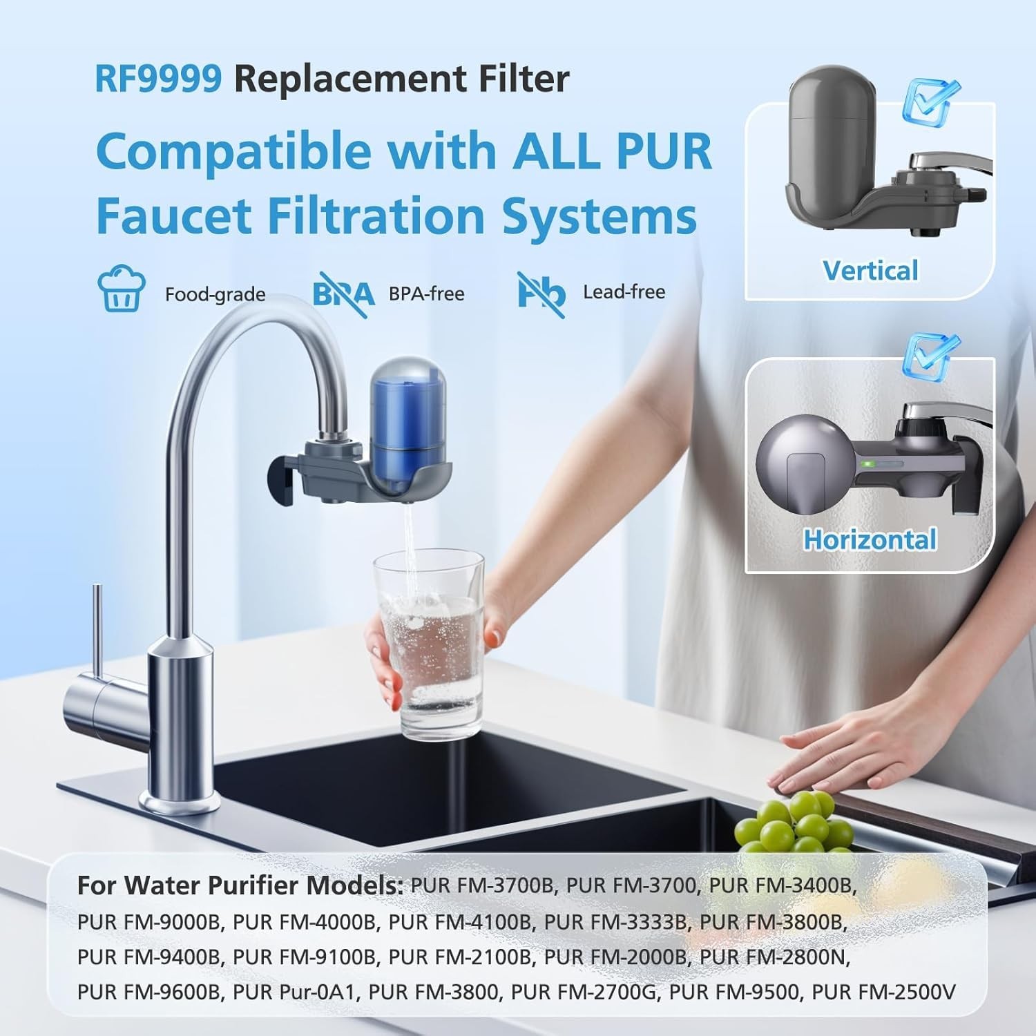 6 Pack RF9999 Faucet Mount Replacement Filter For ALL PUR/PUR PLUS Faucet Fil…