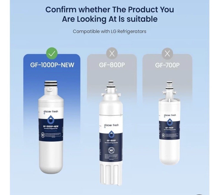 GLACIER FRESH LT1000PC Replacement Water Filter, Compatible with LT1000PC/PCS,