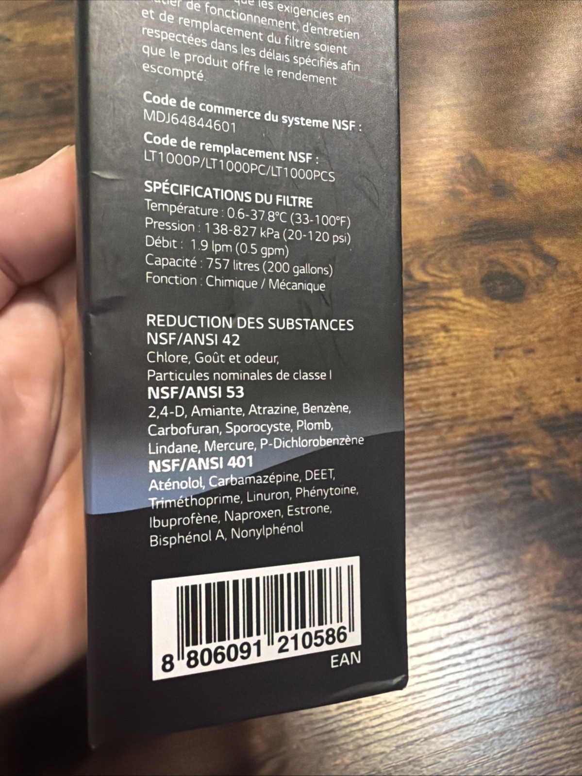 Genuine LG Water Filter Replacement Cartridge LT1000P/PC/PCS – New/ Sealed