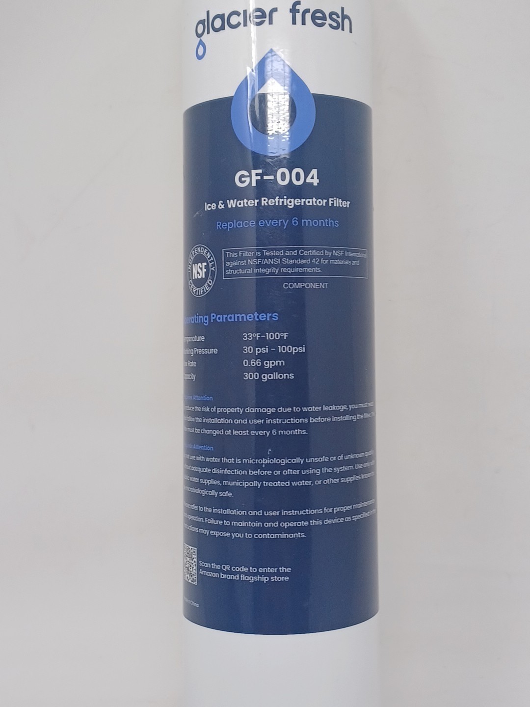 1 Glacier Fresh GF-004 Ice Water Refrigerator Filter 300 gal