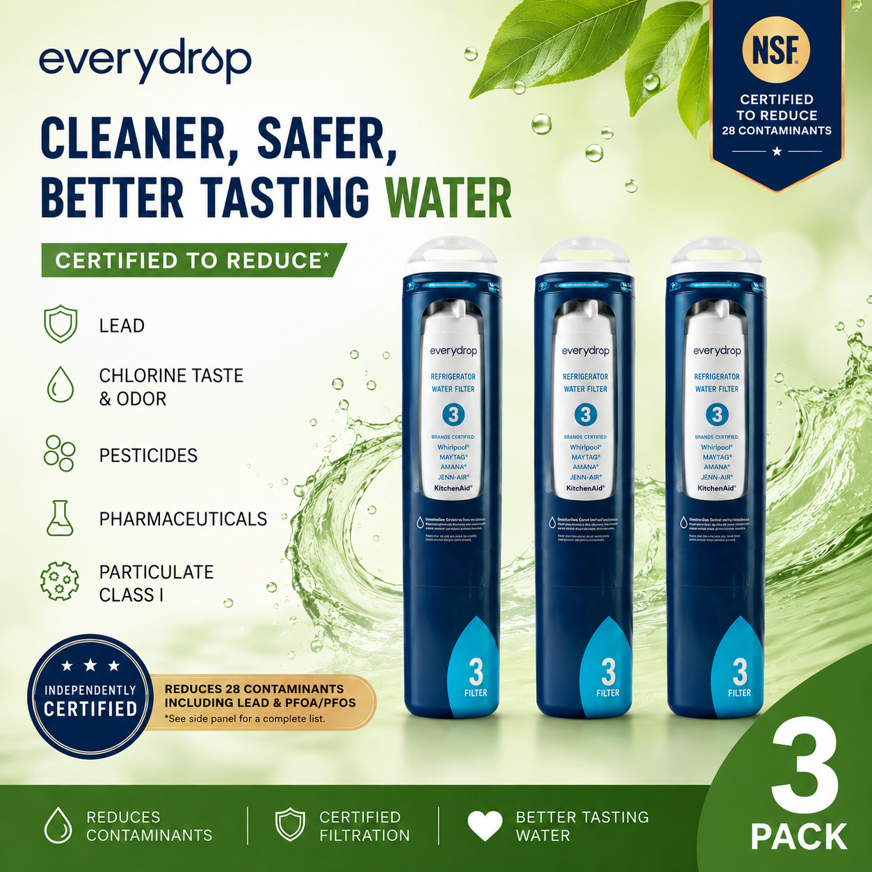 NEW SEALED 3-Pack EDR3²RXD1 Ice and Water Refrigerator Filter 3 US fast ship