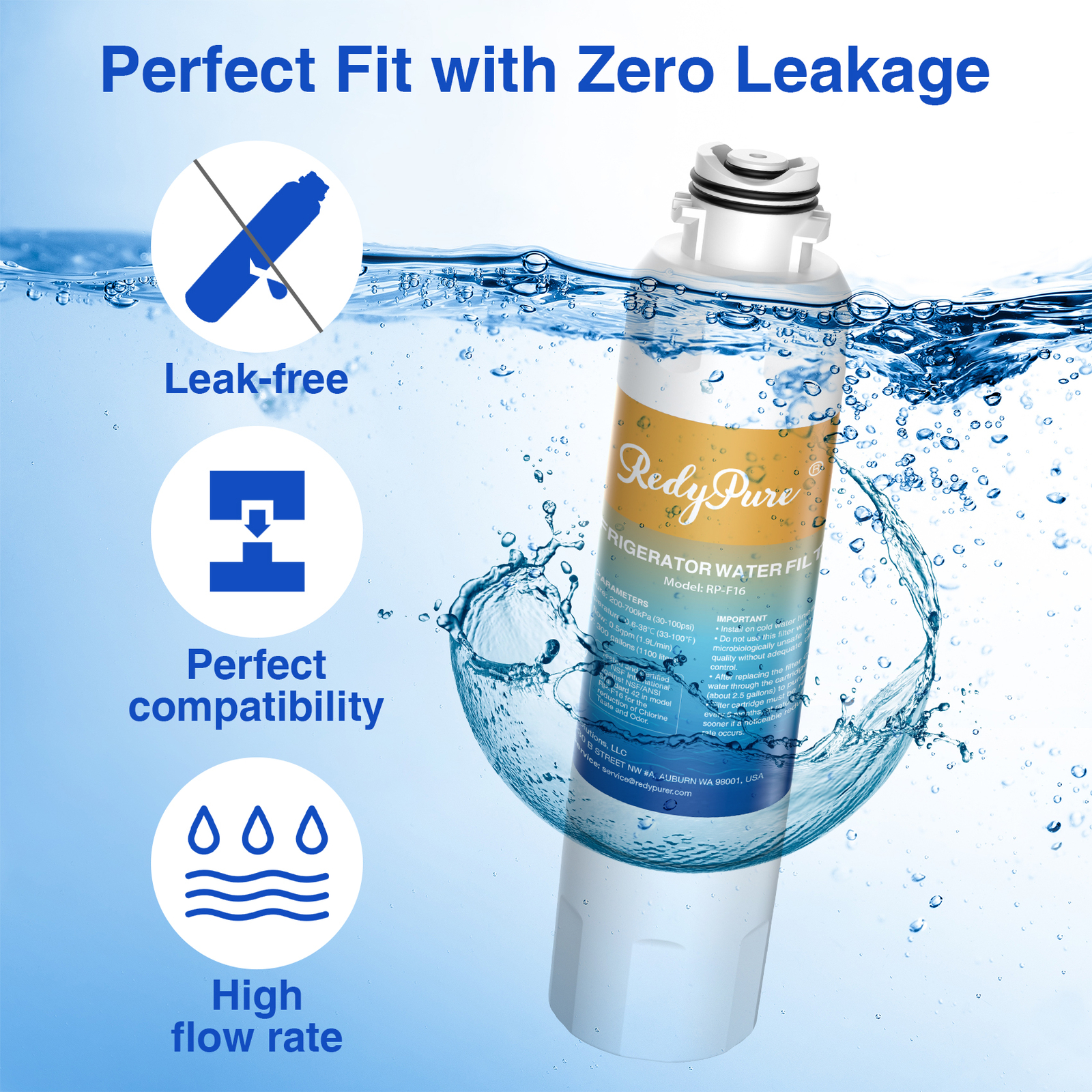 6 Pack Water Filter for Samsung DA29-00020B HAF-CIN/EXP Refrigerator Replacement