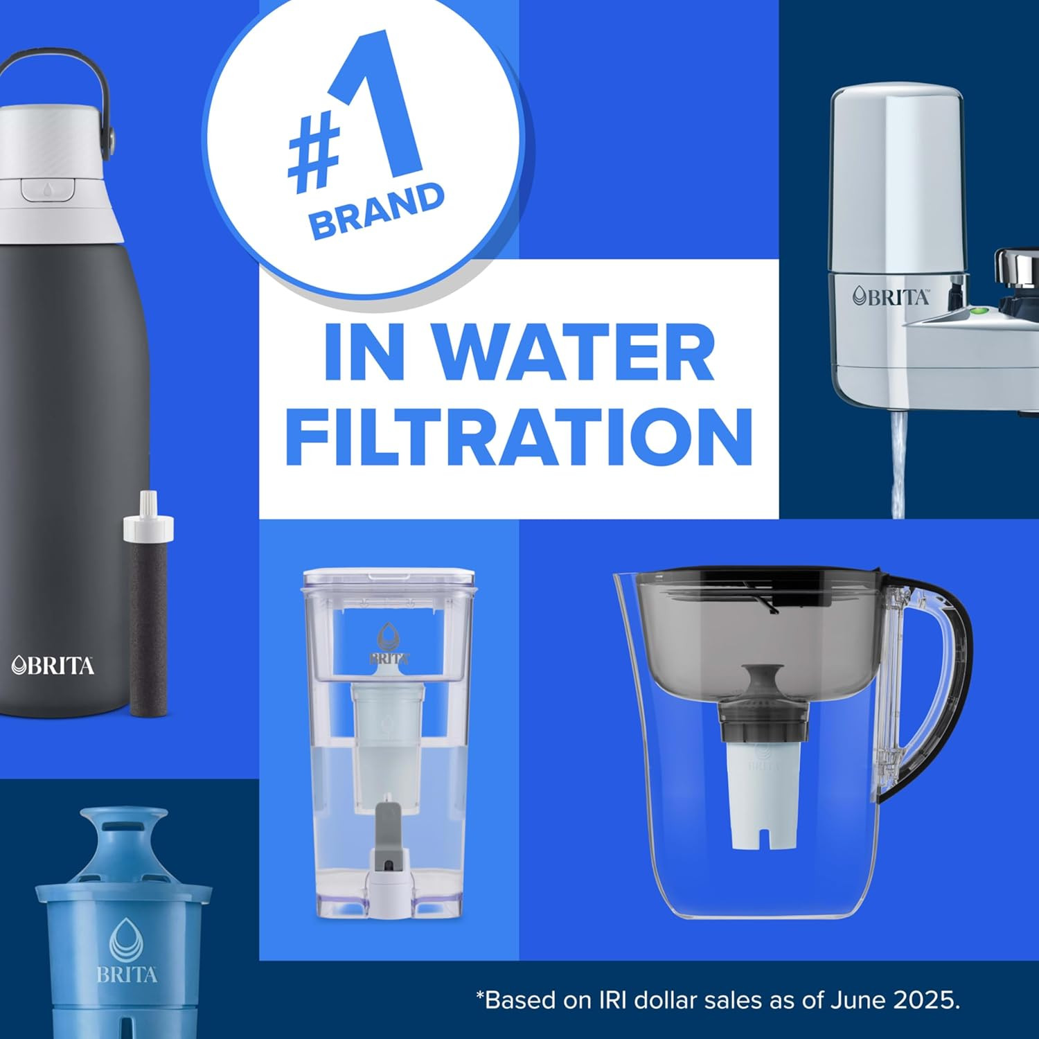 Brita Elite Water Filter Replacement 2 Pack Pitcher BPA Free Lead Reduction