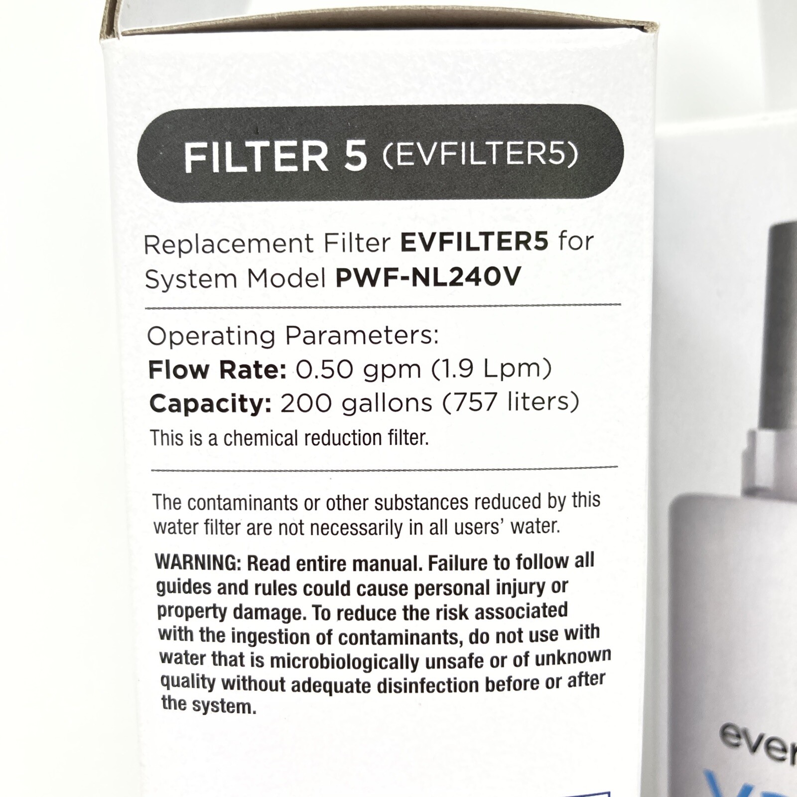 Lot Of 2 EveryDrop Value EVFILTER5 Ice And Water Refrigerator Filter 5