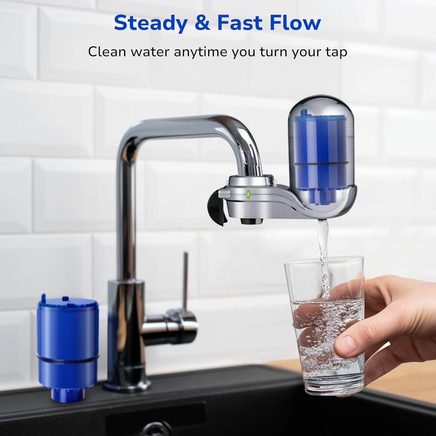 Cost-Effective 2-Pack PUR Water Filter, Compatible with Multiple Faucets