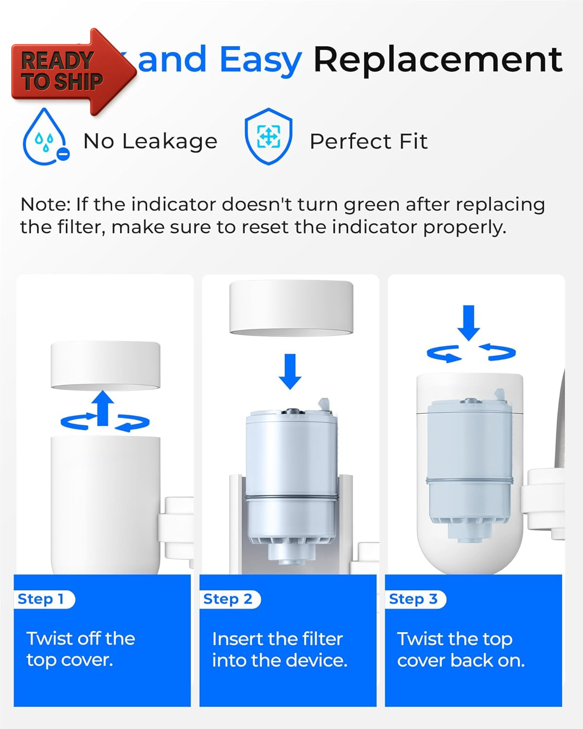 [Alkaline] Waterdrop NSF Certified Water Filter, Replacement for All PUR®, PUR®